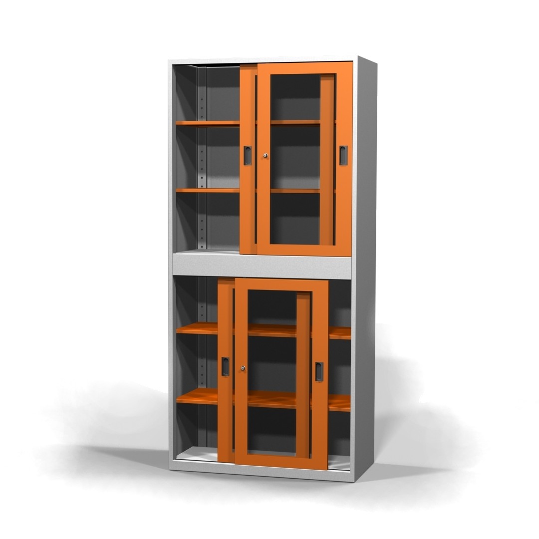 Book Shelves with Sliding Door