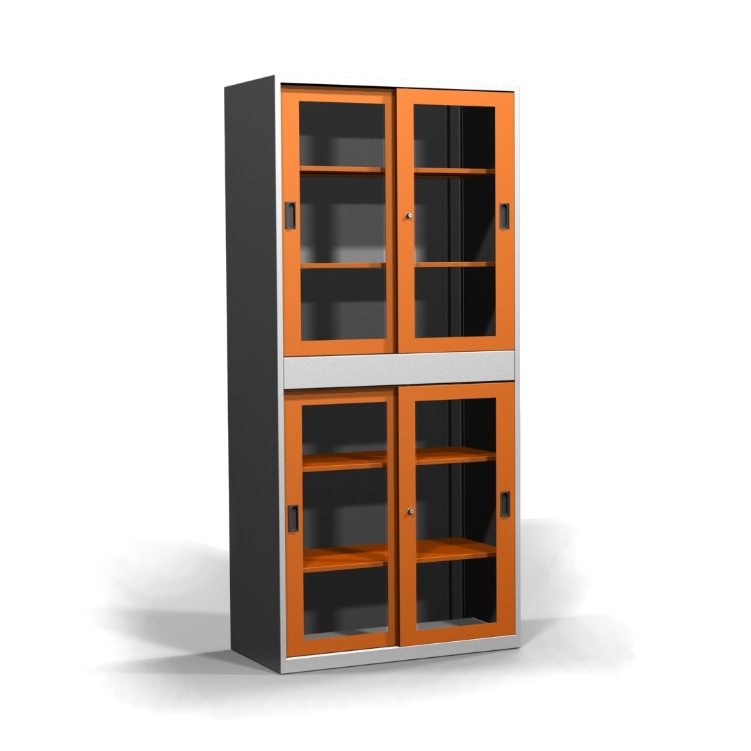 Book Shelves with Sliding Door