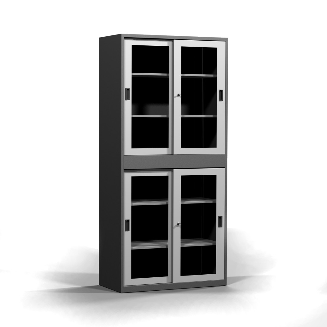 Book Shelves with Sliding Door